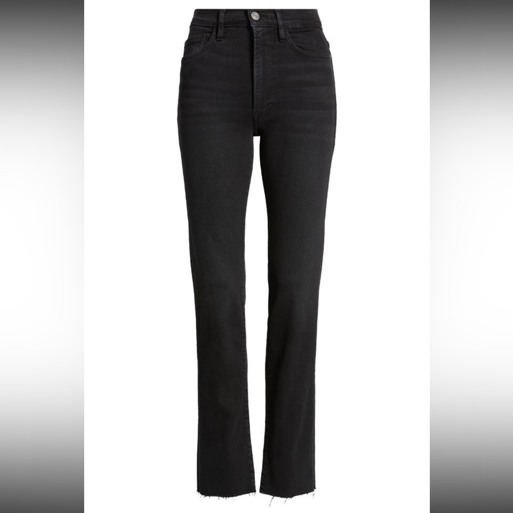 FRAME Black Skinny Jeans Raw Hem Size 29